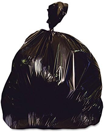 Heritage Bag X8046QK Low-Density Repro Can Liner, 40-45 Gallon, 2 mil, Black 40 x 46, 100/Carton by Heritage Bag