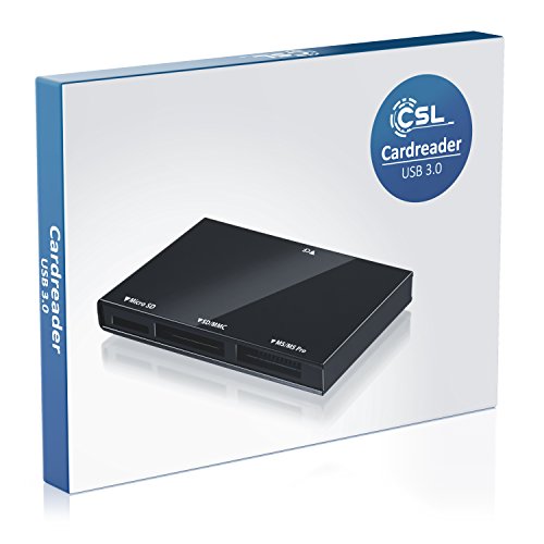 CSL – USB 3.0 Cardreader für Speicherkarten | mini Multi Kartenlesegerät | bis zu 5 Gbps | für MicroSD / SD / MMC / rs MMC / MS / MS Duo / CFi | Modell 2017 | schwarz - 4