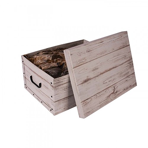 Set aus 3 Stück XXL Deko Kartons in tollen Holz Dekoren – Tolle Motive, passen in jeden Haushalt! Edel und hochwertig! Mit Griffen zum Tragen und XXL Volumen! - 7