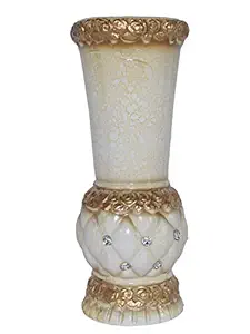 Fourwalls Decorative Ceramic Flower Pot for Home Decor (40 cm Tall, Multicolor)