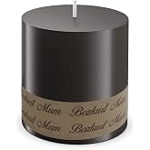 SİMA GİFT Bozkurt Mum Silindir Mum 7cm &Ccedil;ap X 7cm Boy Dev Mum 7 Cmx 7cm Silindir Mum 7x7 Cm mum7x7 (SİYAH)