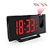 Produktbild Mpow Projektionswecker, FM Radiowecker mit Projektion 5'' LED-Anzeige Projektionuhr digitaler Wecker Uhrenradio, Dual-Alarm, 3 Helligkeit 120° Dreh-Projektor &180° Flip-Projektionsanzeige.