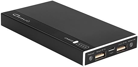 GOMEIR Portable Charger, 6800mAh Ultra-slim Power Bank, Dual USB Port 2.1, 1A External Mobile Battery Charger Pack for iPhone, iPad, Samsung Galaxy, Cell Phones, Tablets (Black)