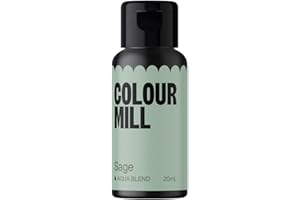 ‎COLOUR MILL Colour Mill Aqua Blend Sage Lebensmittelfarbe auf Wasserbasis - Lebensmittel Farbe Sehr Intensiv, Hoch Konzentriert, Vegan - 20 ml