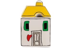 Egan Zuccheriera Collezione Le Casette. Oggetto Realizzato in Porcellana di Colore Giallo. Dimensione: 7x11 cm. La referenza è 192016