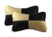 Generic (unbranded) Seat Neck Cushions for Cars (Black and Beige, Set of 2) RS.149.00