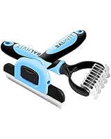 Balhvit Dog Brush Grooming Kit with Deshedding Tool &amp; Dematting Comb, Professional Pet Grooming Brush + Double Blades Undercoat Rake for Dogs Cats with Short/ Long Hair, Dramatically Reduce Shedding
