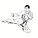 Produktbild Diy Wandaufkleber Fliegen Karate Kick Wandtattoos Vinyl Abnehmbare Kinder Schlafzimmer Dekoration Wandaufkleber Sport Wandbilder Dekoration Männer Zimmer 44X39 Cm