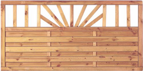 Lamellenzaun Neapel Ranki B180 x H90 cm.