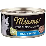 Miamor Feine Filets naturelle Thun & Shrimps, 24er Pack (24 x 80 g)