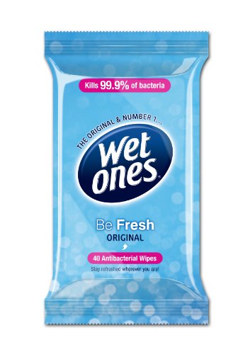 Wet Ones Be Fresh Original Family Antibacterial Wipes Pack of 40