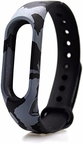 Techonto Replacement Camouflage Strap for Mi Band 2, Army Grey(Device Not Included)