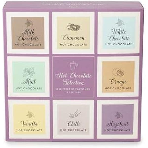Gift Boxed Hot Chocolate Selection 8 Different Flavours Amazon Co Uk Grocery