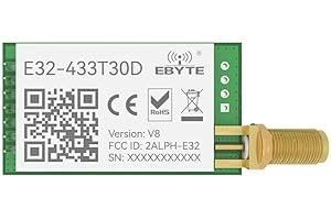 EBYTE Lora SX1278 SX1276 433MHz TCXO módulo RF E32-433T30D transmisor Receptor 8000m UART de Largo Alcance 433 MHz 1W transceptor inalámbrico RF