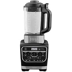 Ninja HB150EU Soup Maker & Blender Robot, Stainless Steel Blades/Thermo Resistant Glass Jug/Plastic, Black