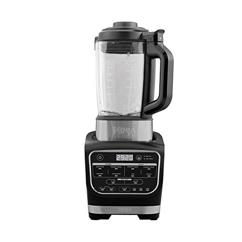 Ninja HB150EU Soup Maker & Blender Robot, Stainless Steel Blades/Thermo Resistant Glass Jug/Plastic, Black