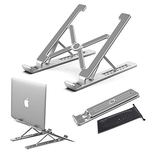 Conpro Support Ventilé Ordinateur Portable, Support PC Portable Aluminium, Laptop Stand Réglable, Accessoire pour MacBook, Dell, Lenovo, HP, Tablette, Autres Laptops (10-18 Pouce)