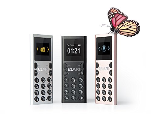 Elari NanoPhone C Mini Telefono GSM 850/900/1800/1900 Sincronizzazione Bluetooth Sync con Smartphone (iOS, Android), Lettore MP3, MicroSIM, MicroSD 32Mb, Radio FM, Registratore vocale