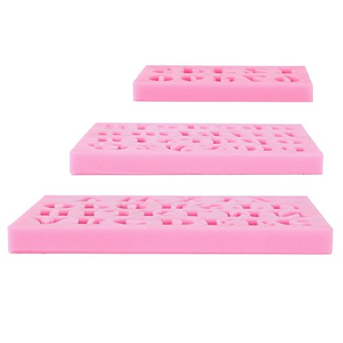 Chinget 3 tlg. Silikon Zahlen Buchstaben Kuchen Ausstecher Alphabet Form Fondant Kuchenform - 3