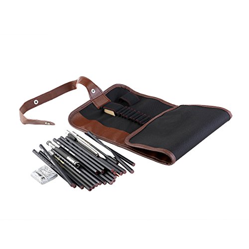LEORX Skizze und Zeichnung Künstler Kohlestift Set mit Tasche – 30 Stück - 3