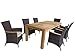 Produktbild 13-teilige Siena Garden Gartenmöbelgruppe "Pailon", 6 Dining Sessel Luzern Maron, 6 Kissen, Old Teak Tisch 200x100, Aluminium, Polyrattan, Garden Impressions