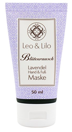 Lavendel Hand & Fuß Maske, 50 ml Tube, regenerierende Intensivpflege für sehr trockene und rissige Haut, vegan, zertifizierte Naturkosmetik ohne Mineralöl
