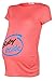 Happy Mama. Women's Maternity *Baby Inside* Top Shirt Tee Short Sleeve. 003p (Coral & Blue, UK 12/14)