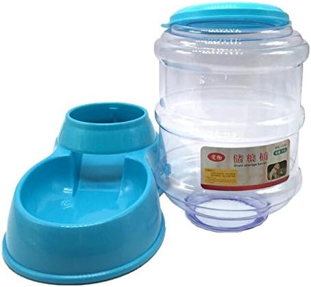 Automatic Pet Dog Cat Bowl Bottle Water Drinking Dispenser Feeder Fountain (Blue food feeder)
