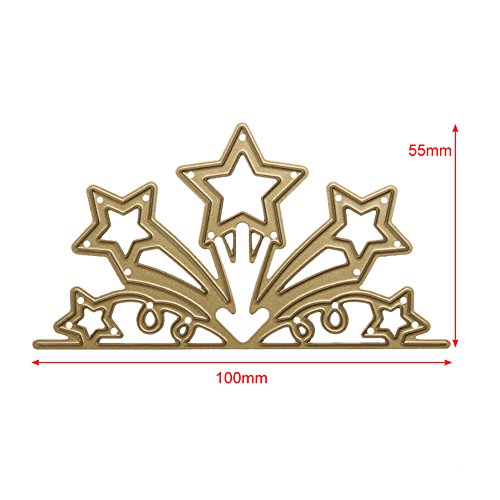 Amazingdeal365 1 PCS Golden Flower Star DIY Metall Form Stanzschablonen Schablonen Schneiden DIY Dekor Sammelalbum Karten Buchzeichen Lesezeichen als Geschenk für Freunde Geburtstag Kinder,Kindergarten Hobby Schule Handarbeit Unterricht usw. Ein tolles Geschenk! - 9