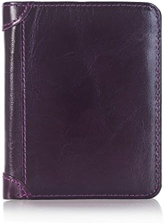 Lidaway 100% Genuine First Layer Leather Wallets for Men, stylish good quality (Purple)