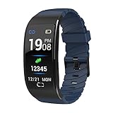 Hukz S7 Herzfrequenz- und Schlafmonitor IP68 Wasserdichte Smart Armbanduhr Pedometer,Smart Watch (Blau)