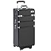 Beautify Professional Elegant Black 4-in-1 Aluminium Cosmetics Case Beauty Trolley/Vanity Box