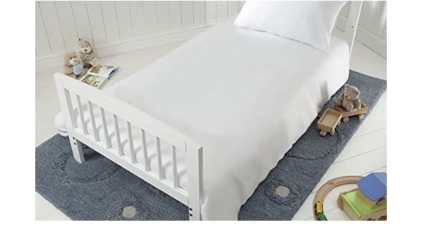 white cot bed bedding