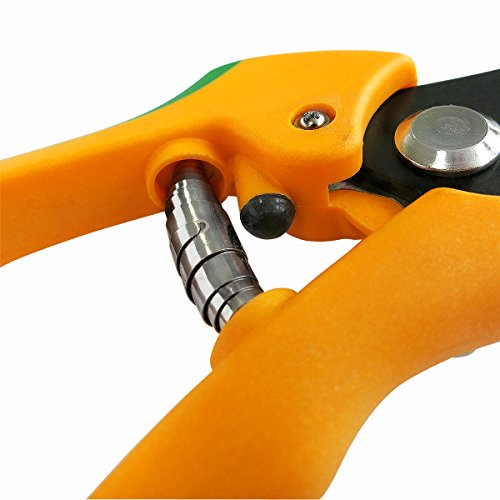 GRÜNTEK Gartenschere FLAMINGO, TEFLON beschichtet, Pflanzenschere mit variablen Öffnungsweite und kraftsparenden Anti-Rutsch Griffen, Baumschere Bypass - 6