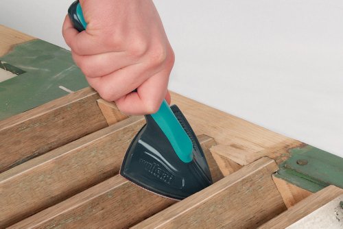 Wolfcraft 5884000 1 Eckenschleifer 2K-Plus mit Haftschleifsystem für schwer erreichbare Ecken oder feines Schleifen 95 - 3