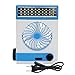 Produktbild Watermk Solar Power Mini Fan Multifunktions-AC-Direktlader mit LED-Tischleuchte und LED-Taschenlampe,blau
