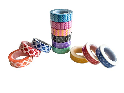 Jumbo-Set Washi Tapes, 12*10m, EWT-15-A-0040-1 – mehr als 100 Meter Washi-Tape! - 4