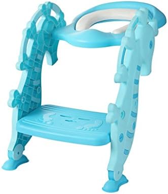 YFF-Baby Toddler Toilet Seat Comfortable and Healthy Potty Trainer Toilet Trainer Children's Toilet Seat Boy Girl Folding Stairs Toilet Chair Load-bearing 75kg