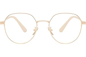 KAEOISFU Retro Ovalem Metall Rahmen Lesebrille für Damen und Herren, Modischer Roud Blaulichtfilter Computer Lesebrillen