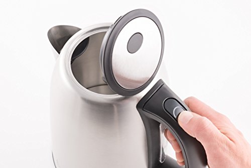 CONCEPT Hausgeräte rk3031 Wasserkocher, Otter-Zentralkonnektor, Herausnehmbarer Anti-Kalk-Filter, 1,7 L, 2200 W, mattierter edelstahl - 3