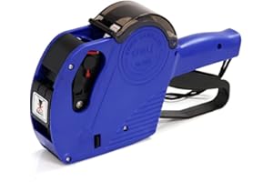 TKMARS Étiqueteuse, Étiquettes à 8 caractères, y Compris Les étiquettes et Les noyaux de Remplacement d'encre (Bleu)