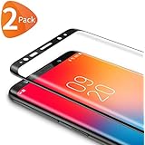 Bewahly Samsung Galaxy S8 Panzerglas Schutzfolie [2 Stück], 9H Härte Panzerglasfolie Ultra Dünn HD Displayschutzfolie Curved Full Cover Folie für Samsung Galaxy S8 - Schwarz