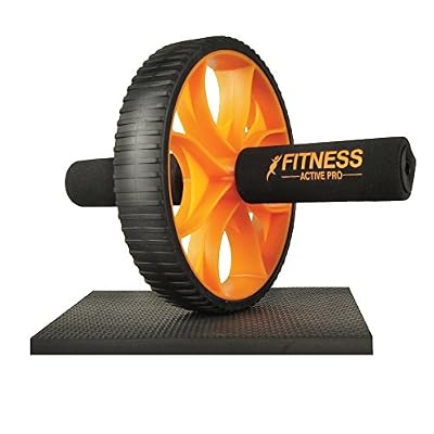Fitness Active Pro Superbe Roue Abdominaux FITNESS ACTIVE PRO - Roulette abdominale Ab Wheel AVEC TAPIS ÉPAIS INCLUS - Pour Femmes Hommes - Ab Roller idéal pour abdo Musculation Protection des genoux - Efficace pour Exercice - Débutants & pro - Haute Q…