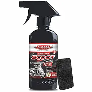 SHEEBA Scoot Shine: Multisurface Scooter Scooty Liquid Spray Polish 250 ml, Multicolour