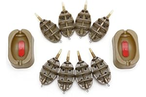 CADANIA Inline Method Carp Fishing Feeder 4 Set di stampi per mangime 35g