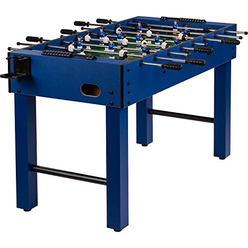 Maxstore Futbolín de Mesa Glasgow con Juego de Accesorios, 2 portavasos, pies Regulables en Altura, Campos de Juego Perfectamente levantados, Patada de Mesa, Kicker, futbolín