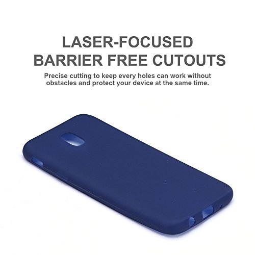 Custodia per Samsung J3 2017 Cover, Moevn Ultra Slim Morbido in TPU Silicone Posteriore Case per Samsung Galaxy J3 2017 Smartphone Opaco Gel Flessibile Sottile Antiurto Protezione Bumper (Blu scuro)