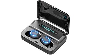 Aclouddate &Eacute;couteurs intra-auriculaires sans fil Bluetooth 5.0 TWS avec bo&icirc;tier de charge de 2000 mAh, affichage de la batterie &agrave; LED 95H, &eacute;tanche IPX5, microphone int&eacute;gr&eacute;