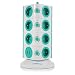 Produktbild Safemore schaltbare 15 Fach Steckdosenleiste Mehrfachsteckleiste Steckerleiste Steckdosenturm mit 2 USB Anschlüsse 2500W/10A Grün