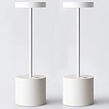 HYMZP Lampada da Tavolo Senza Fili，5000mAh Ricaricabile LED Lampada da Tavolo,3 Modalità di Colore, Dimmerabile, Luce per Ris